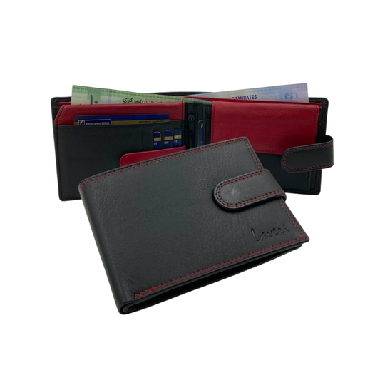 Antq, Smooth Leather Wallet With Inside Leather Lining  # 1510L