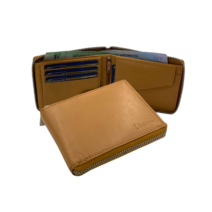 Fullzip leather mens Wallet #1013CZ