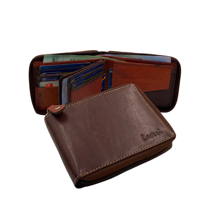 Fullzip leather mens Wallet #1406CZ
