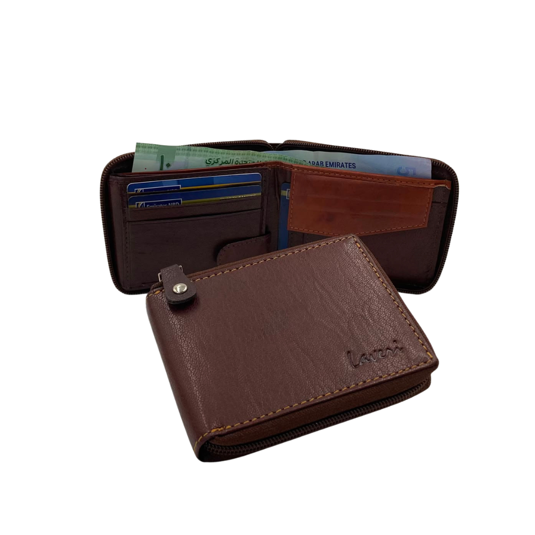 Fullzip leather mens Wallet #1426CZ