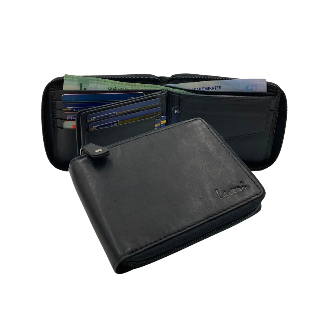 Fullzip leather mens Wallet #1406CZ