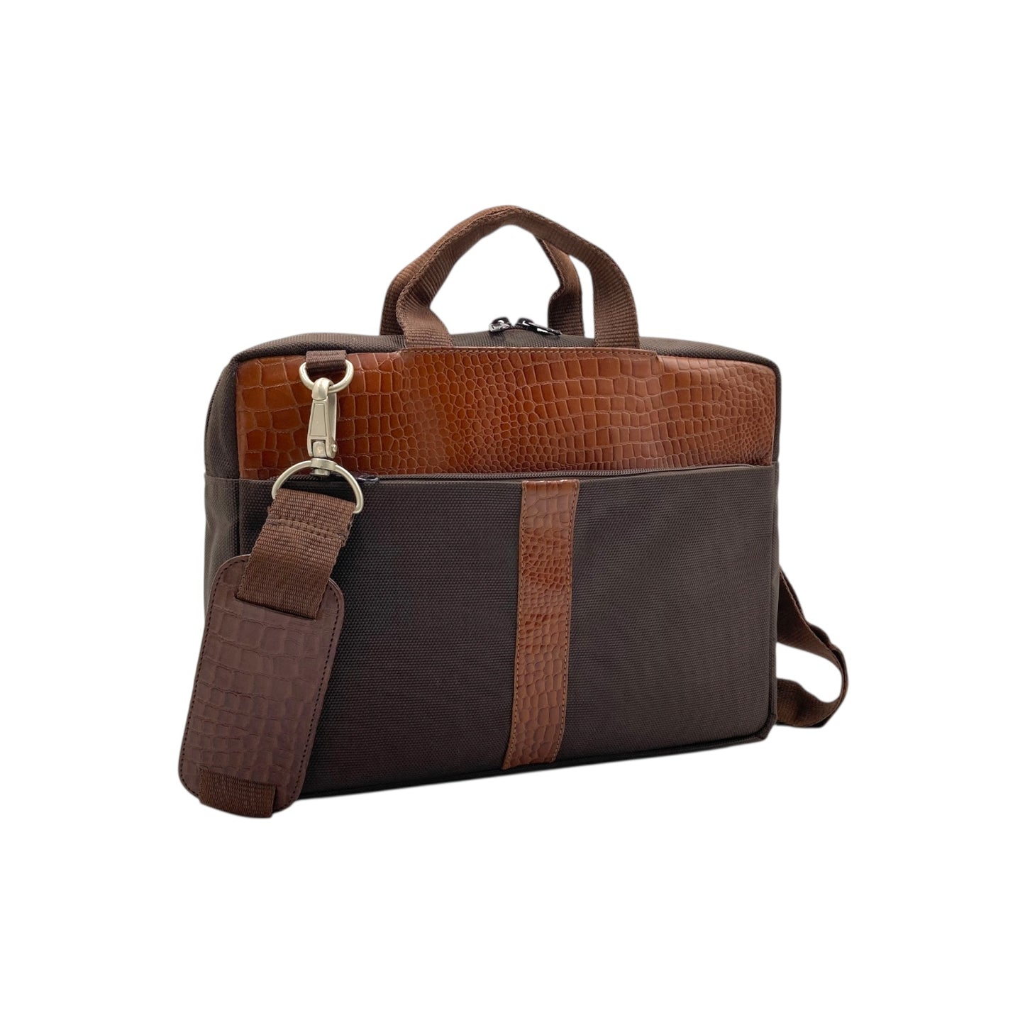Ultra Light Canves and  Leather Laptop Bag # M-04