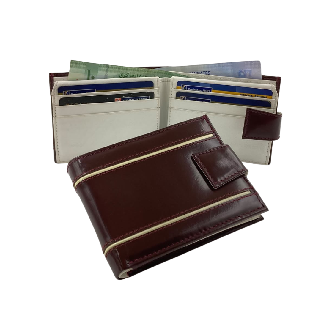 Classic Men's Waterproof Bifold Leather Wallet with Flip ID Window #1729 L (D.L.)