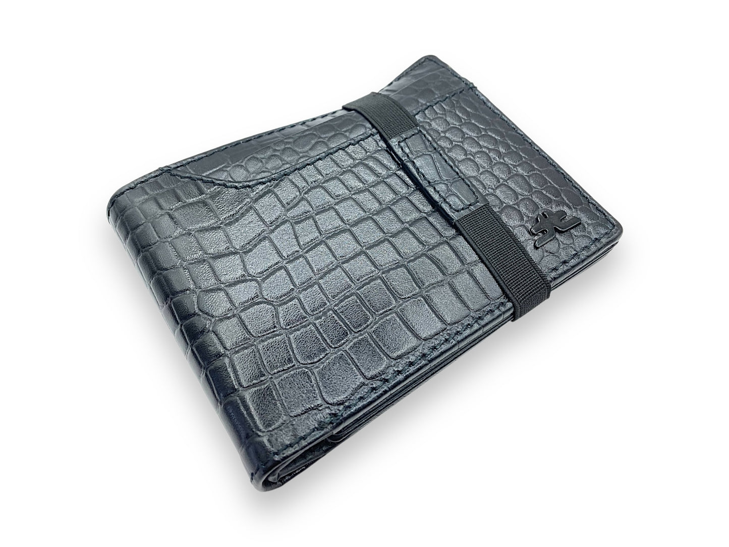 VIP - RFID Multiple Card & Coin, Men's Bifold Wallet With Elastic Lock, Inside Zip # 1244 Elastic