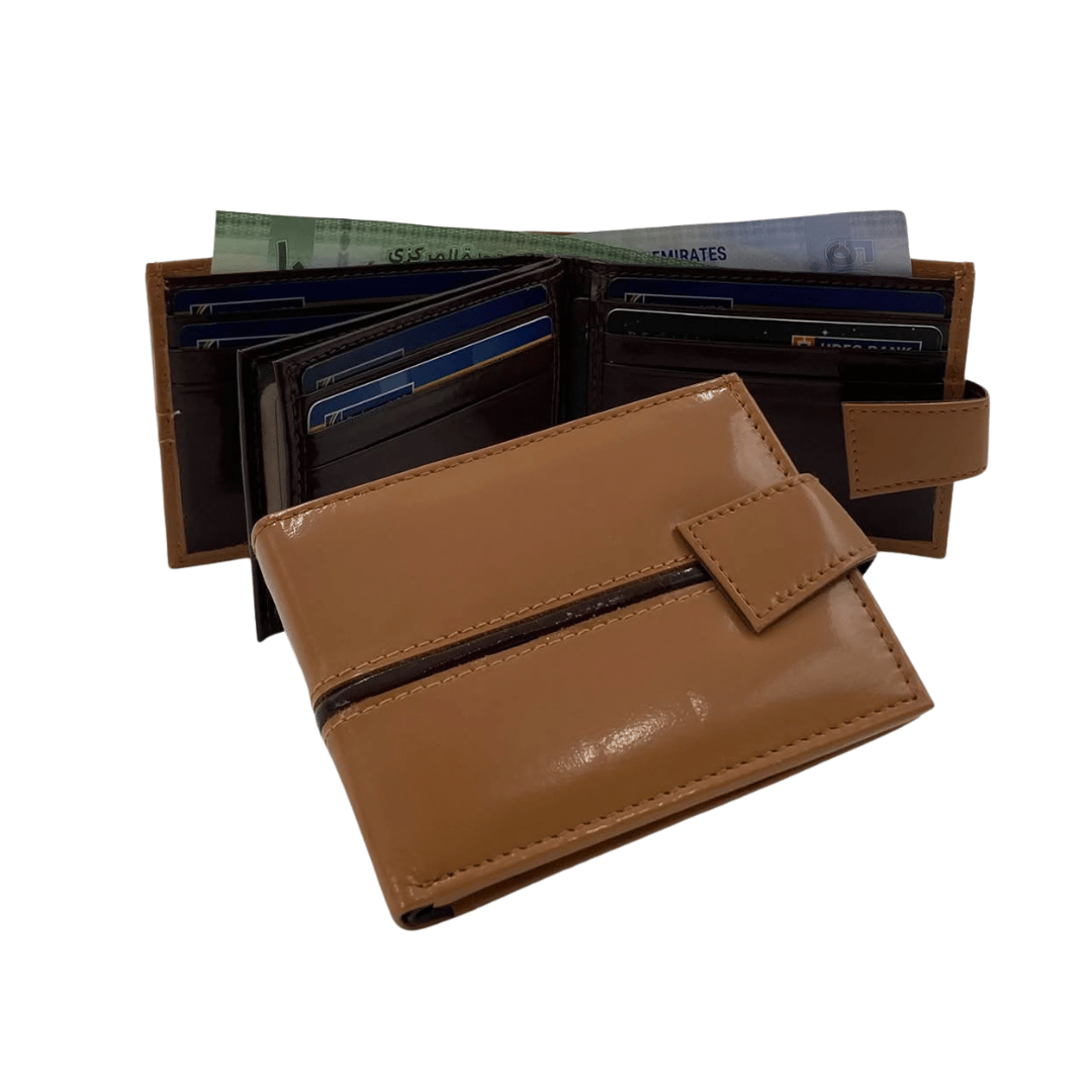 Classic Men's Waterproof Bifold Leather Wallet with Flip ID Window # 892L (C.L.)