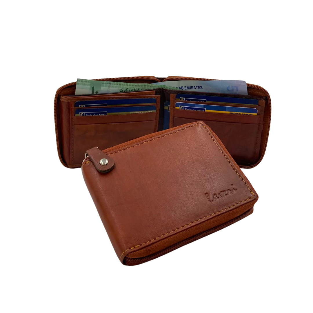 Fullzip leather mens Wallet #1426Z