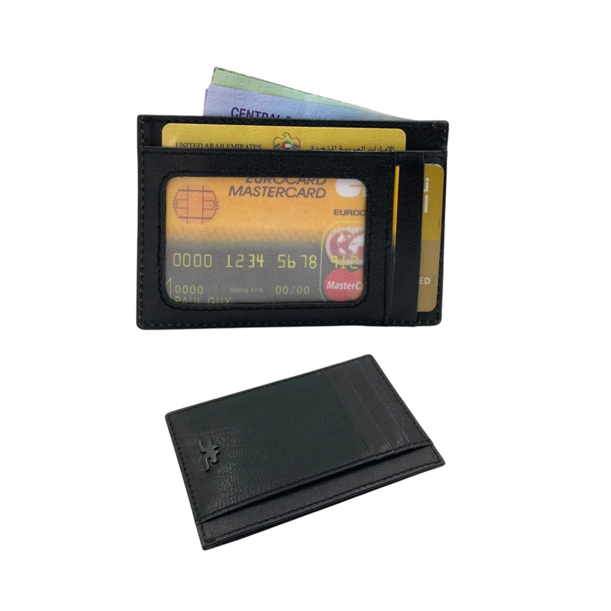 Super Slim Soft Genuine Leather Card Holder, Mini Credit Card Wallet # 1598N PHOTO
