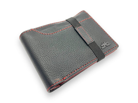 VIP - RFID Multiple Card & Coin, Men's Bifold Wallet With Elastic Lock, Inside Zip # 1244 Elastic