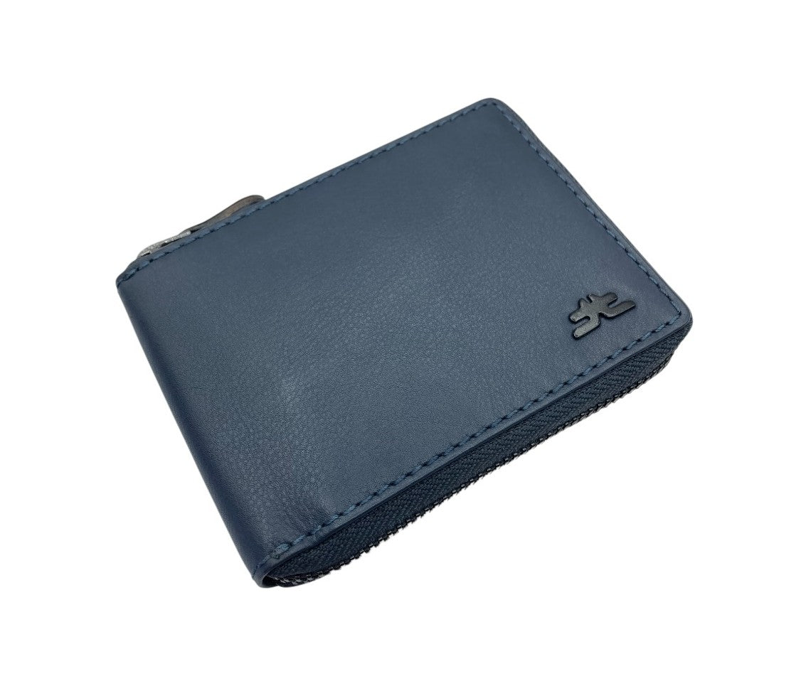 VIP Full Zip RFID Men's Wallet , Multiple Card & Coin Bifold Wallet # 1013CZ