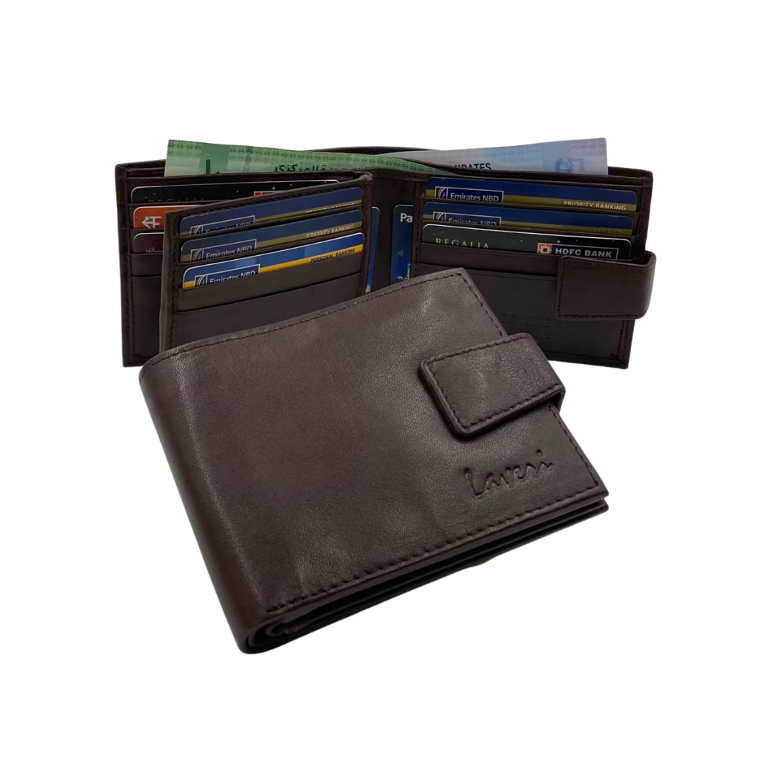 Antq, Smooth Leather Wallet With Inside Leather Lining # 1005L