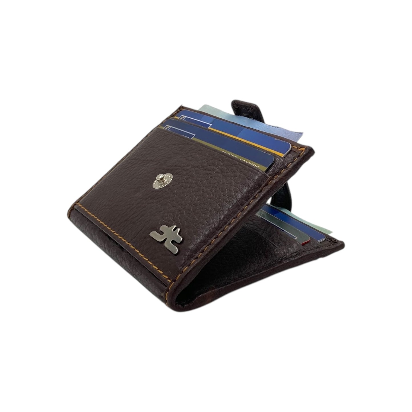 Card Case & Cash Wallet Compact Size 12 Card Space Plus Zip For Coins # 4029Z