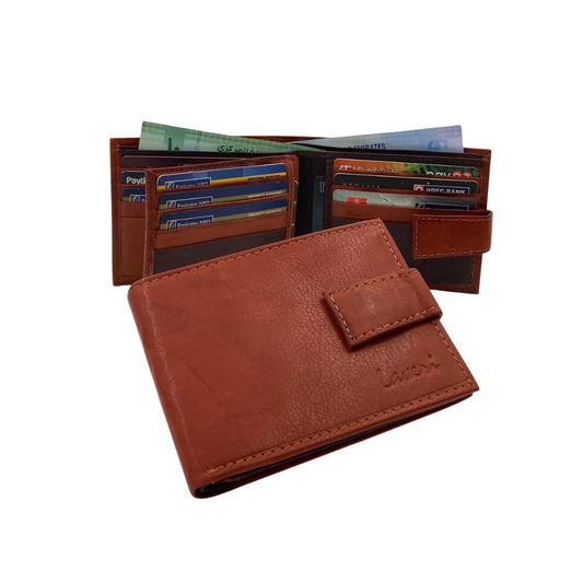 Antq, Smooth Leather Wallet With Inside Leather Lining  # 1326L