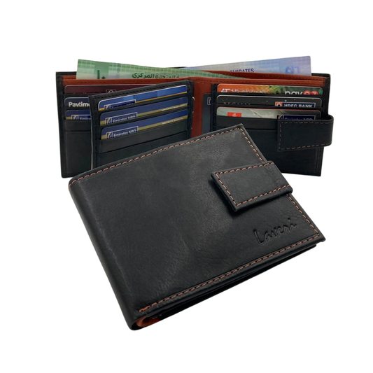 Antq, Smooth Leather Wallet With Inside Leather Lining  # 1326L
