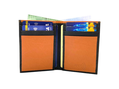 Slim Bifold Cards & Cash Wallet # RFID 1977