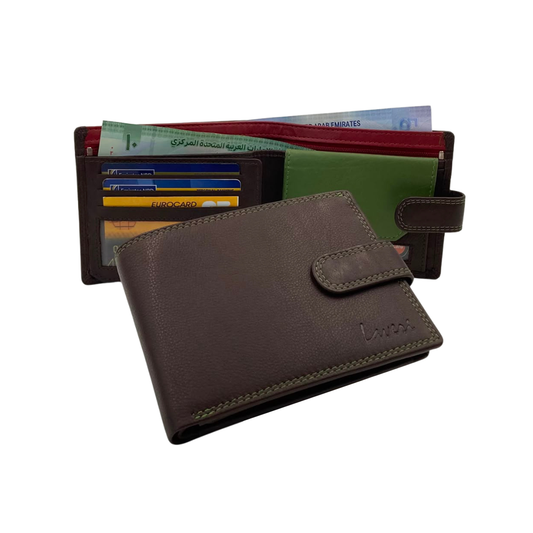 Antq, Smooth Napa Leather Wallet With Inside Full Leather Lining # 1357L