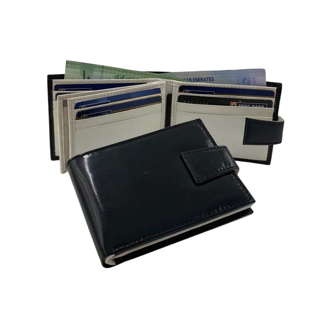 Classic Men's Waterproof Bifold Leather Wallet with Flip ID Window #892L