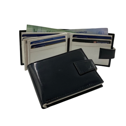 Classic Men's Waterproof Bifold Leather Wallet with Flip ID Window #892L