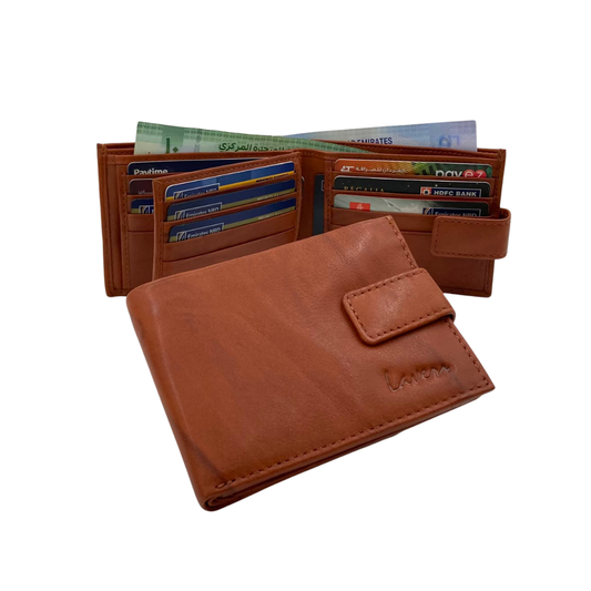 Antq, Smooth Leather Wallet With Inside Leather Lining  # 1326L