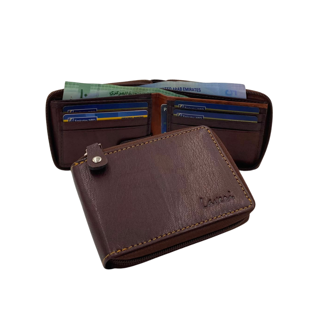 Fullzip leather mens Wallet #1756Z