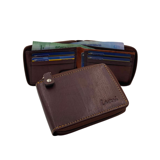 Fullzip leather mens Wallet #1756Z