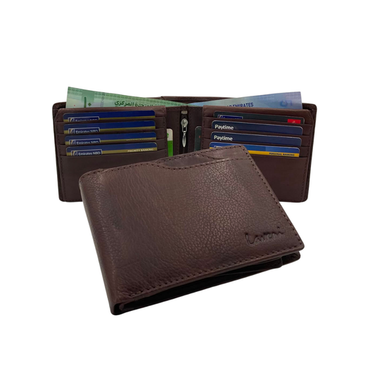 Antq, Smooth Leather Wallet With Inside Leather Lining # 1244N