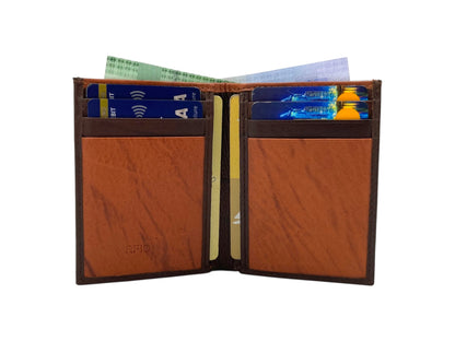Slim Bifold Inside Button Card & Cash Wallet # RFID 1977EL