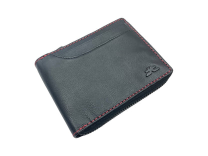 VIP Full Zip RFID Men's Wallet, Multiple Cards Space, Inside 2 Zip Men's Bifold Wallet # 1244NZ