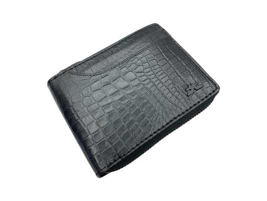 VIP Full Zip RFID Men's Wallet, Multiple Cards Space, Inside 2 Zip Men's Bifold Wallet # 1244NZ