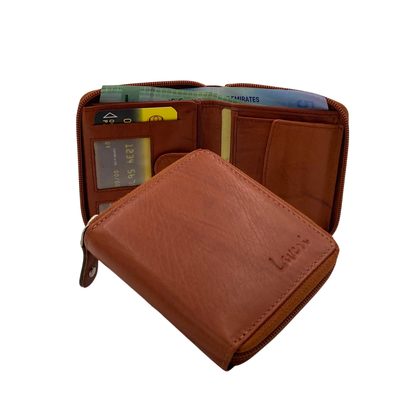 Fullzip leather mens Wallet #664CZ