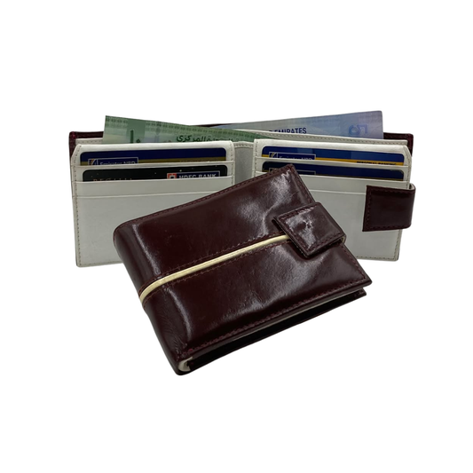Classic Men's Waterproof Bifold Leather Wallet with Flip ID Window #1729 L (C.L.)