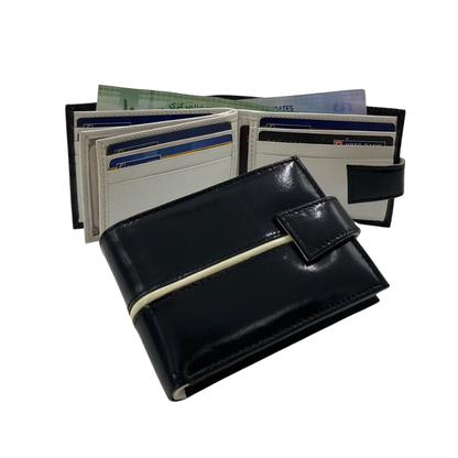 Classic Men's Waterproof Bifold Leather Wallet with Flip ID Window # 892L (C.L.)