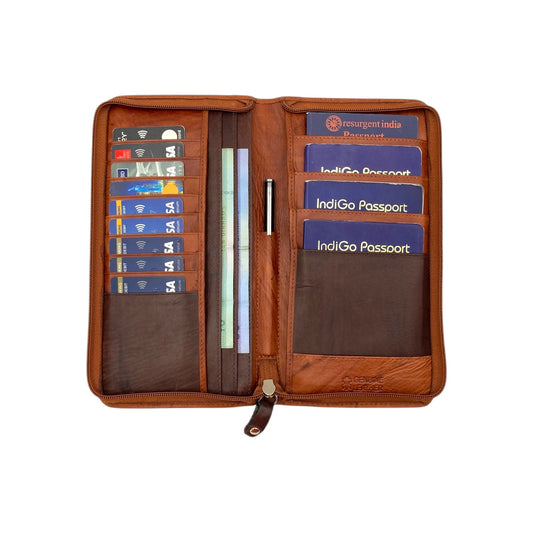 Fullzipper Family Passport Holder & Long Card Wallet # 1672Z