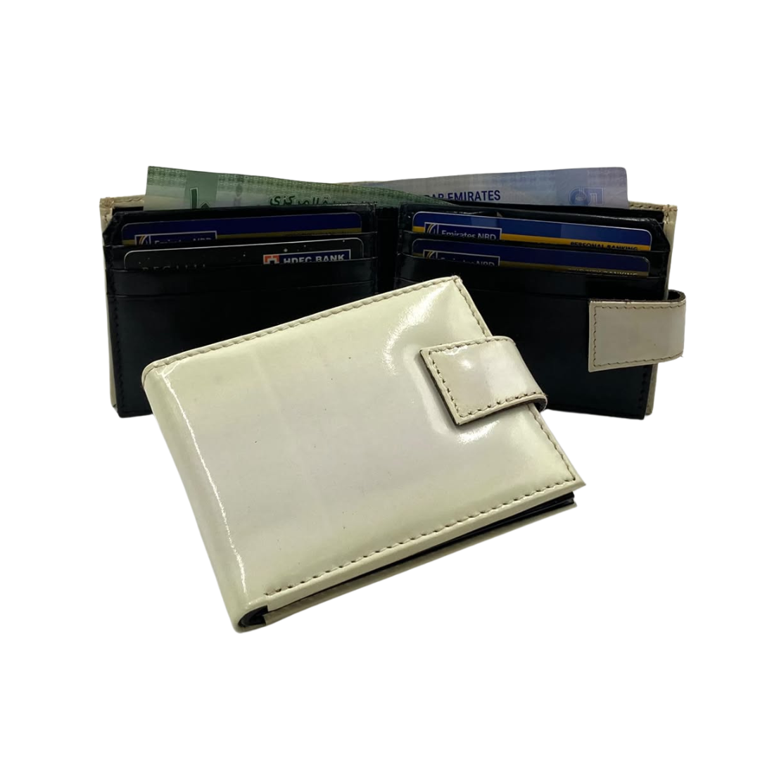 Classic Men's Waterproof Bifold Leather Wallet with Flip ID Window #1729 L