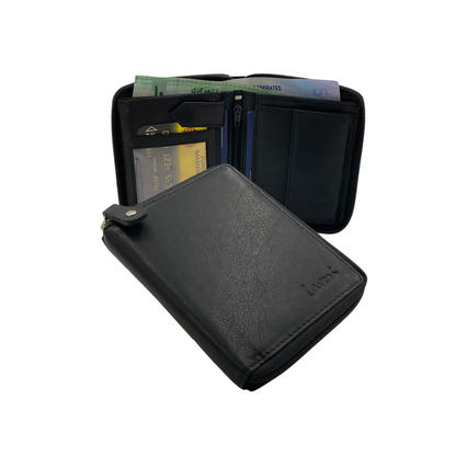 Fullzip leather mens Wallet #621CZ