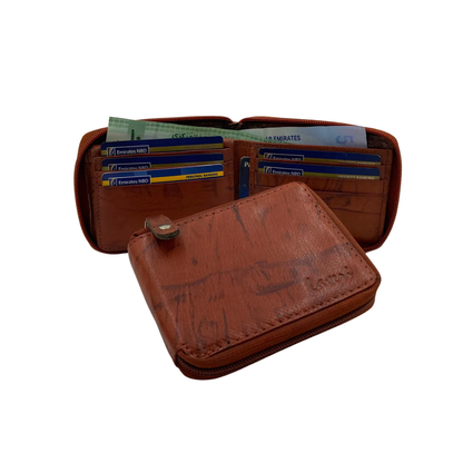 Fullzip leather mens Wallet #1541Z