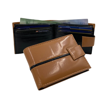 Classic Men's Waterproof Bifold Leather Wallet with Flip ID Window #1729 L (C.L.)