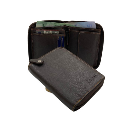 Fullzip leather mens Wallet #4101Z