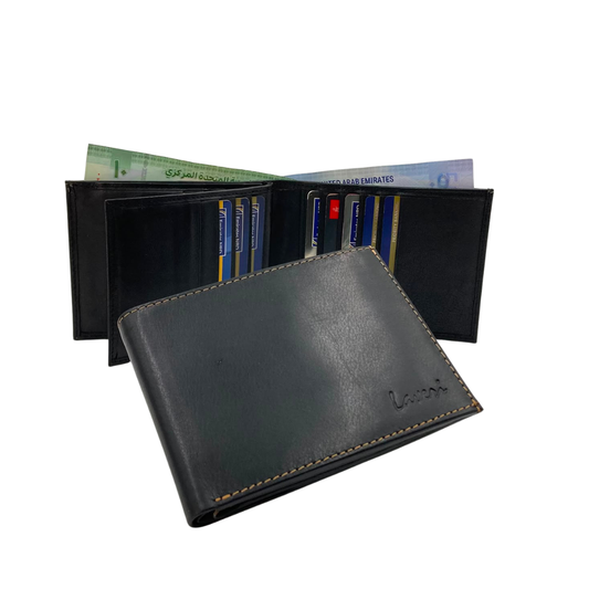Antq, Smooth Leather Wallet With Inside Leather Lining # 1888