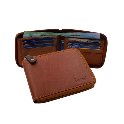 Fullzip leather mens Wallet #1013Z