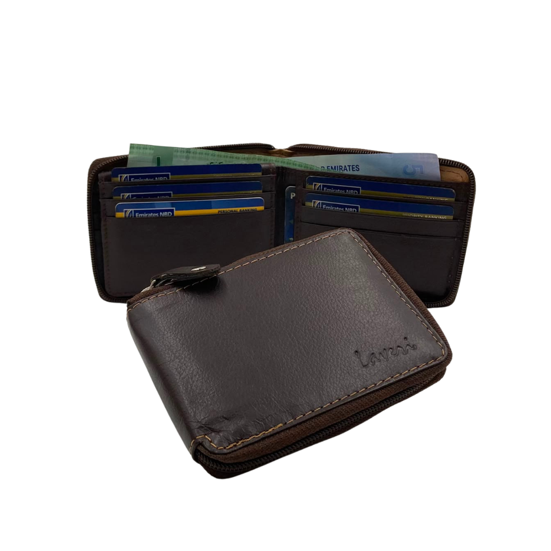 Fullzip leather mens Wallet #1541Z