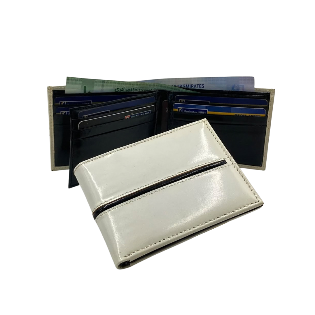 Classic Men's Waterproof Bifold Leather Wallet with Flip ID Window #1728