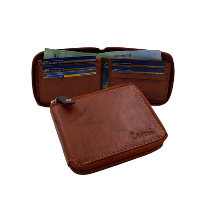 Fullzip leather mens Wallet #1541Z