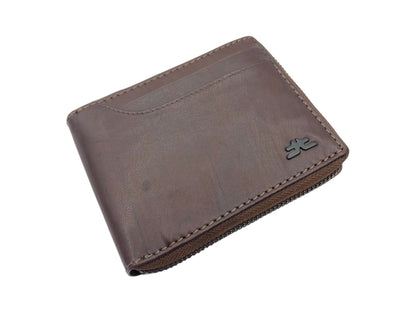 VIP Full Zip RFID Men's Wallet, Multiple Cards Space, Inside 2 Zip Men's Bifold Wallet # 1244NZ