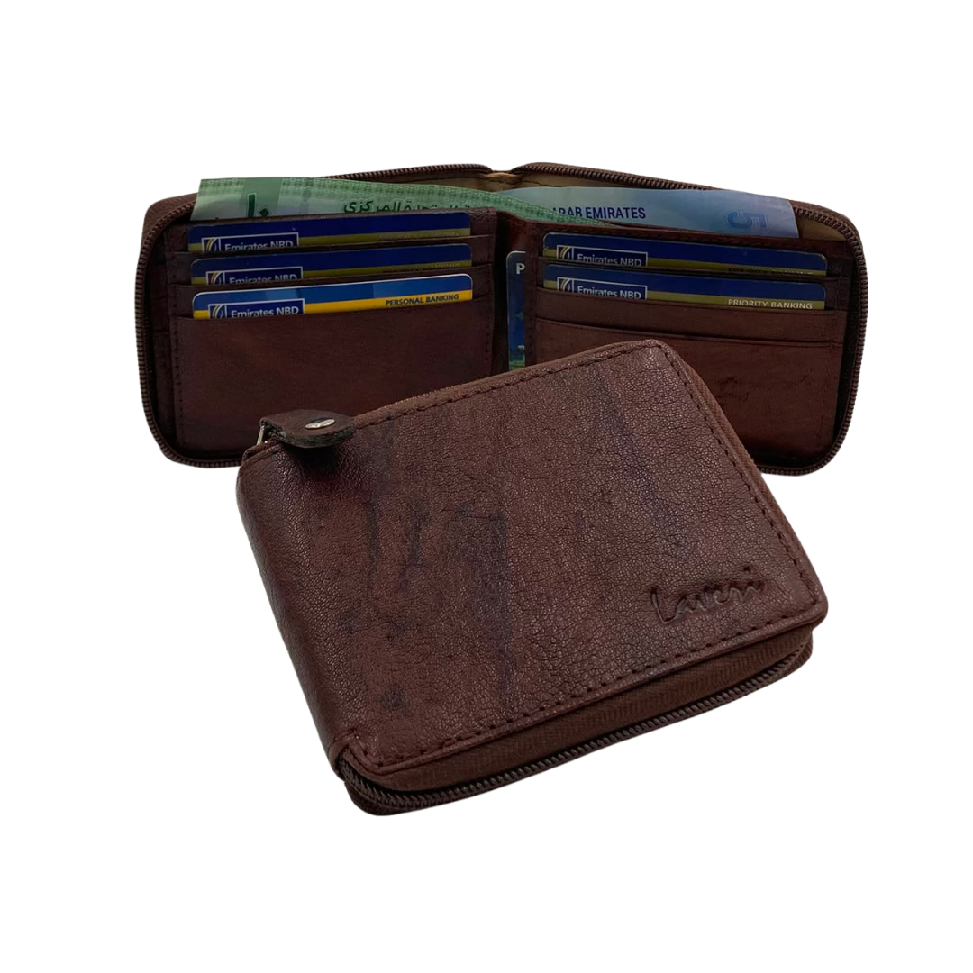 Fullzip leather mens Wallet #1541Z