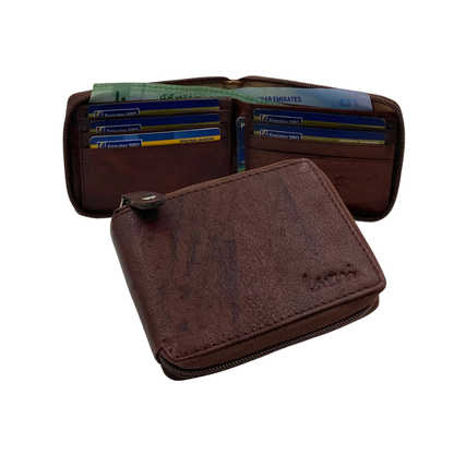 Fullzip leather mens Wallet #1541Z