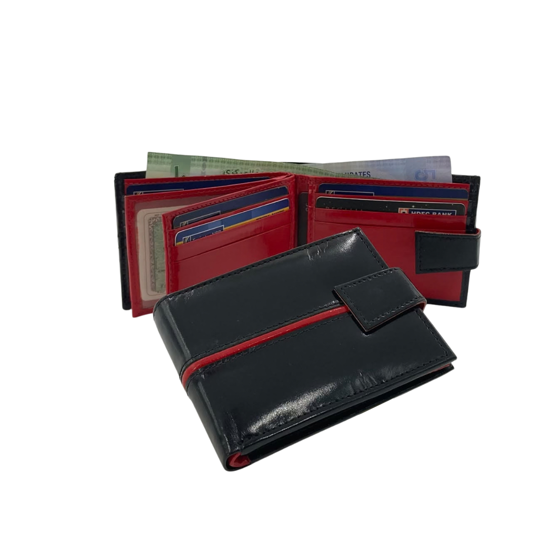 Classic Men's Waterproof Bifold Leather Wallet with Flip ID Window # 892L (C.L.)