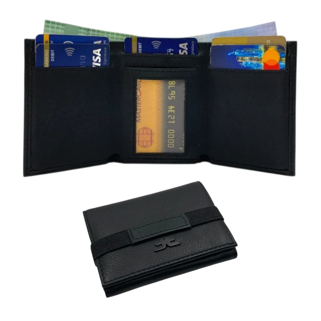 Compact Trifold Cards & Cash Wallet #  1891 [8] Elastic