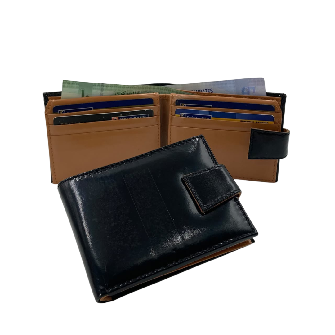 Classic Men's Waterproof Bifold Leather Wallet with Flip ID Window #1729 L