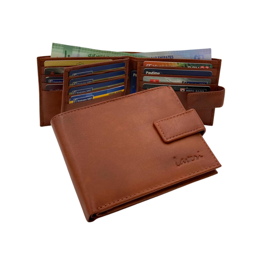 Antq, Smooth Leather Wallet Inside Leather Lining # 1261L