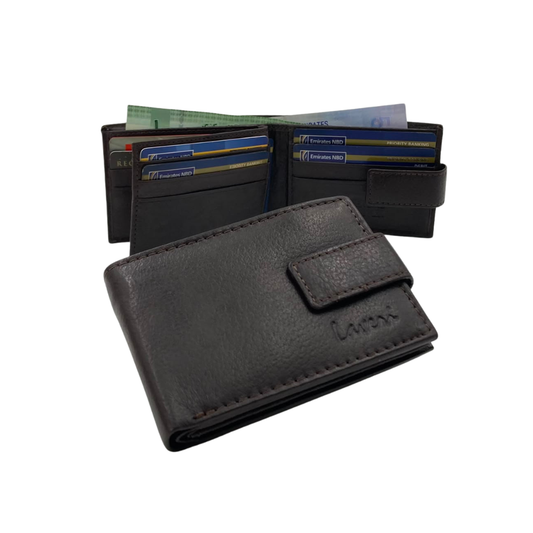 Mens Genuine Leather Mens wallet Leather Lined Bi fold Wallet For Men # 1020L
